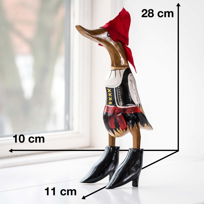 Dänische Piraten Ente mit Kopftuch (27cm x 16cm)